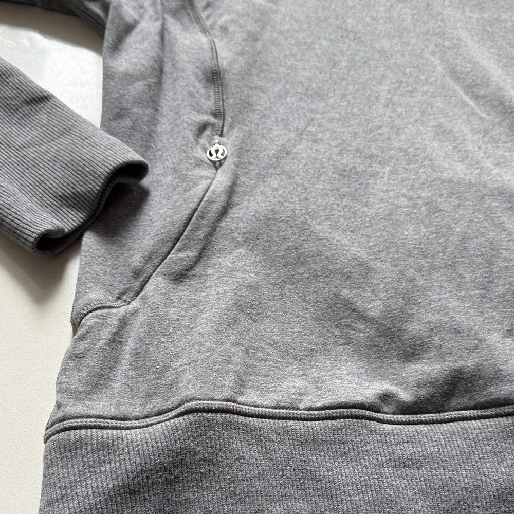 Lululemon Athletica Rest Day Cowl Neck Pullover Sweatshirt, Vintage Grey,Size 10 - Picture 11 of 13